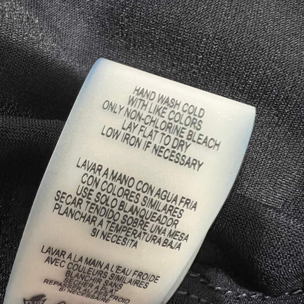 Calvin Klein Halter Top Tank Ruffle Contrast Piping Black White Women's M NWT‎ - Picture 11 of 11